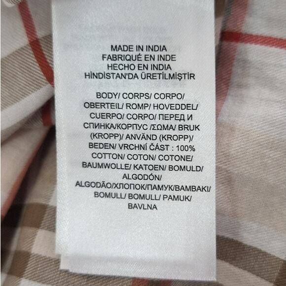 Lauren Ralph Lauren Shirt Women Medium Lightweight Cotton Plaid Classic Preppy - Picture 8 of 9